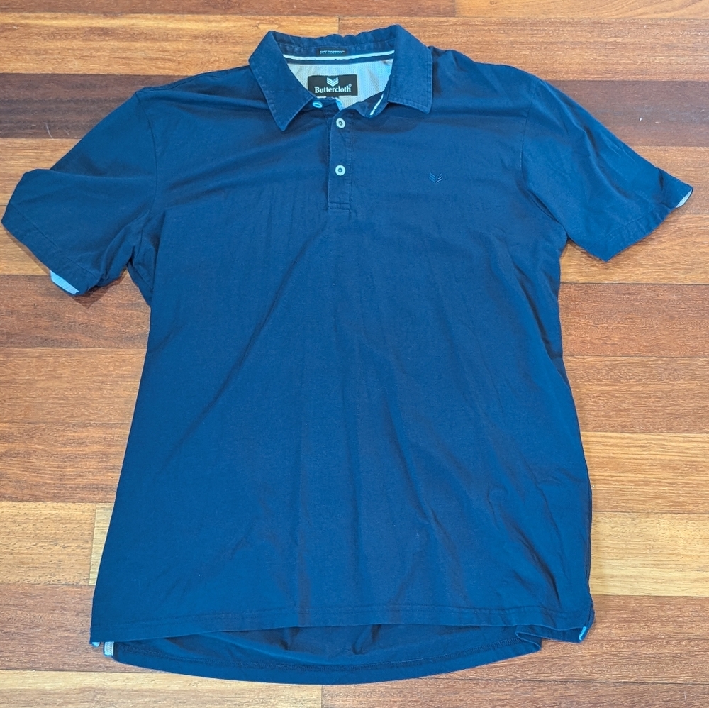 Buttercloth Men’s Dark Blue Polo Shirt Size XL